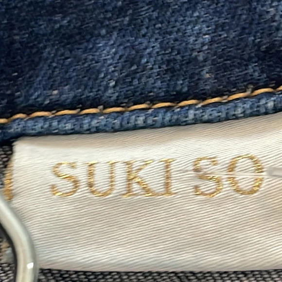 SUKISO WOMEN'S NAVY KIRA SHORT SLEEVED DENIM JUMPSUIT OVERALL SIZE SMALL - Picture 16 of 17